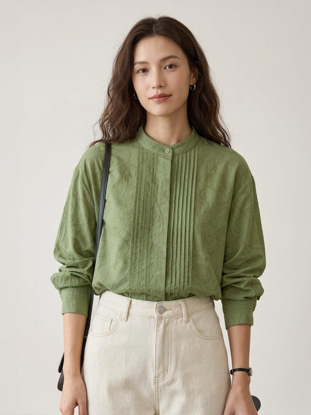 100% Linen Oversized Jacquard Shirt